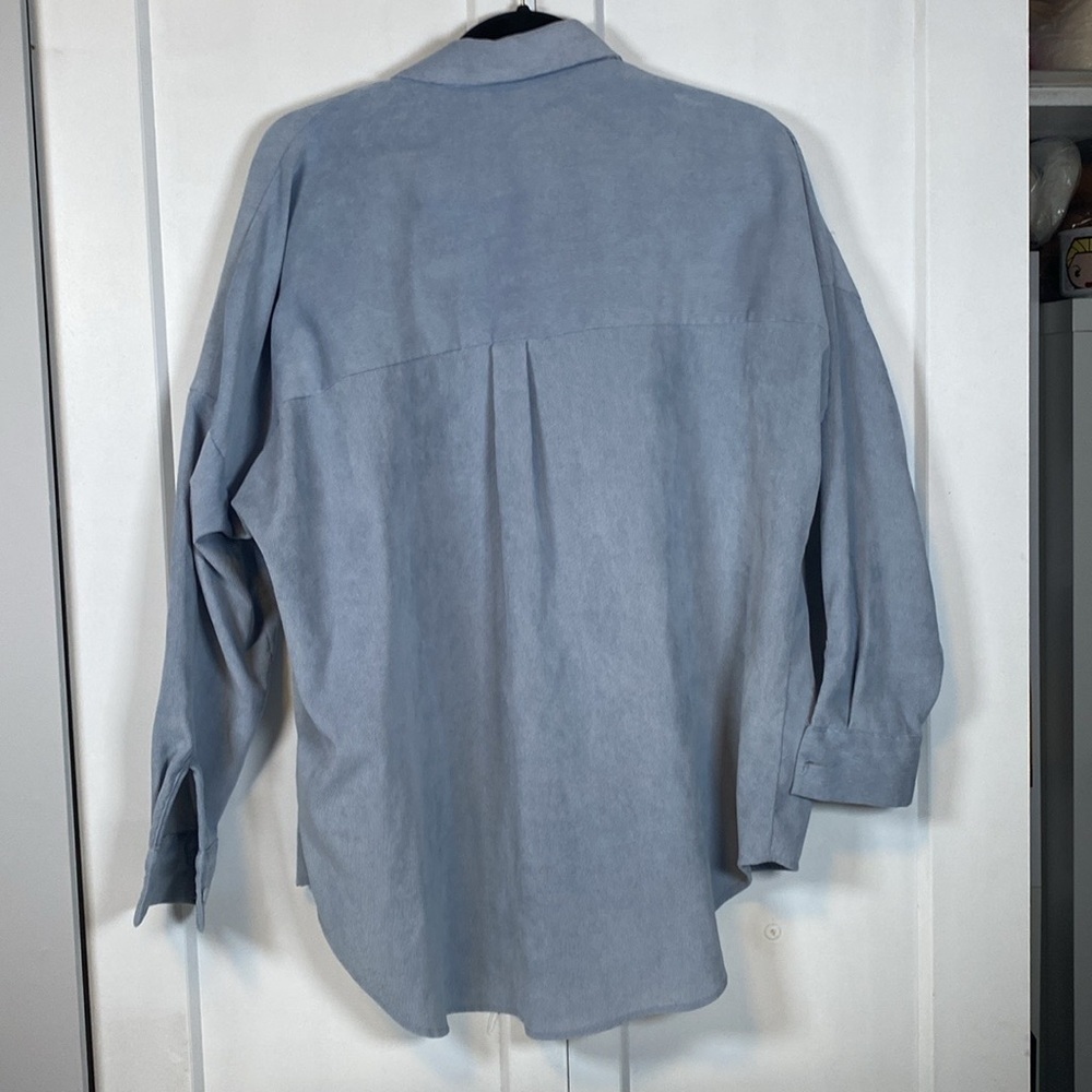 Stradivarius Light Blue Button Down Shirt - Picture 6 of 7